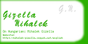 gizella mihalek business card